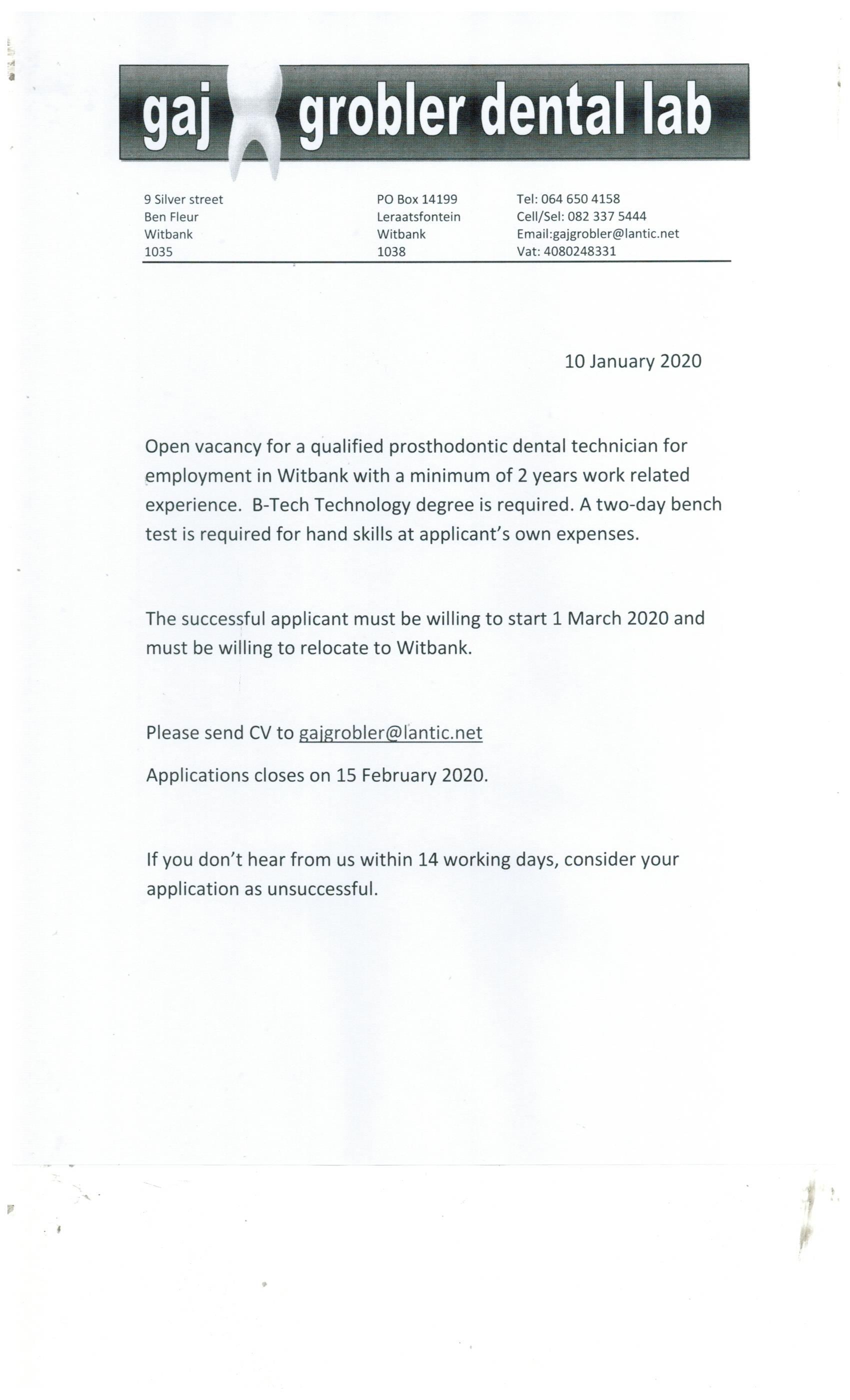 laboratory-vacancies-vacancy-for-a-prosthodontic-dental-technician